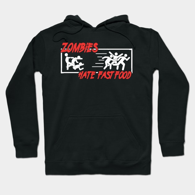 Halloween: Zombies hate fast food Hoodie by nektarinchen